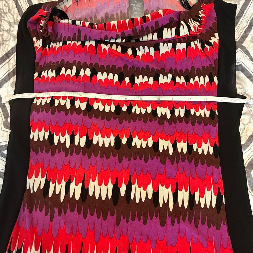 Bisou Bisou Pink Sheath Mini Dress Cowl Neck Cocktail Size 6 - Picture 7 of 9
